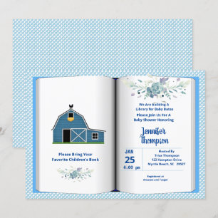 Book Theme Baby Shower Invitation (Boy)