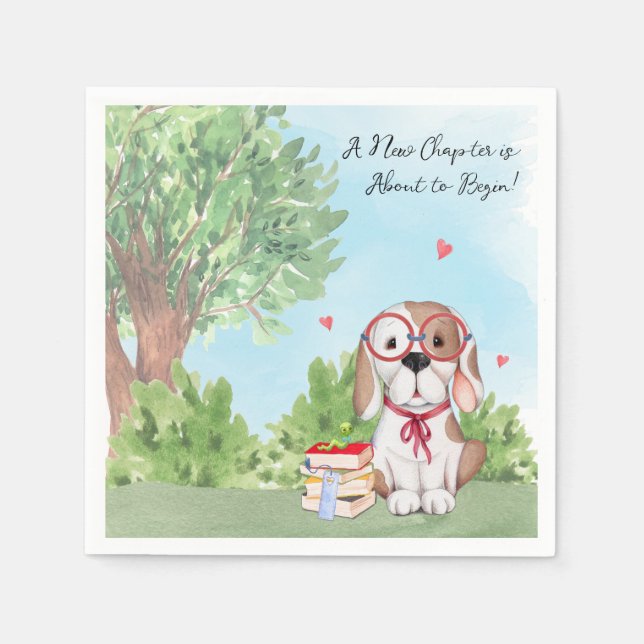 Book Theme Baby Shower Napkin (Front)