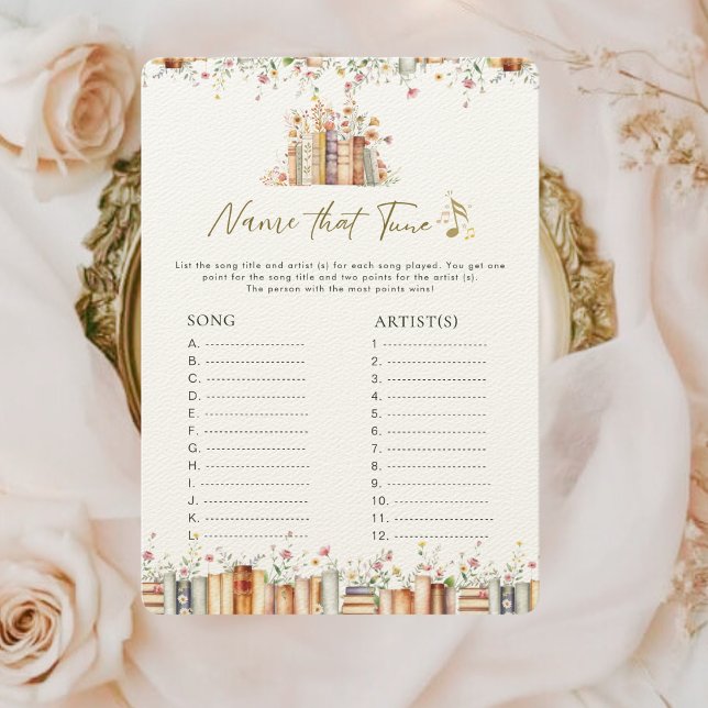 Book Theme Name That Tune Bridal Shower Game (Creator Uploaded)