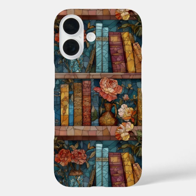 Book Theme Stained Glass Phone Case (Back)