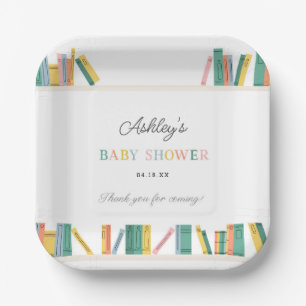 Book Theme Storybook Baby Shower  Paper Plate