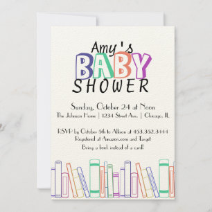Book Themed Baby Shower Invitation