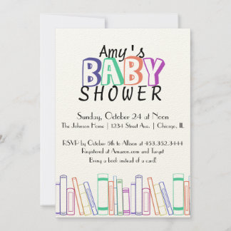 Book Themed Baby Shower Invitation