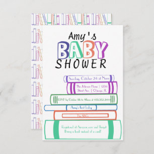 Book Themed Baby Shower Invitation