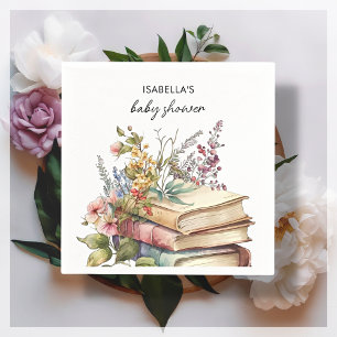 Book Themed   Baby Shower  Napkin