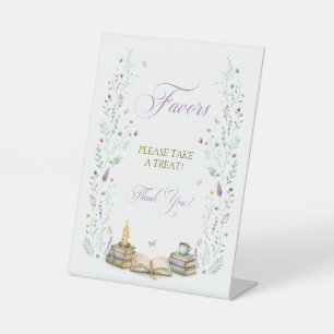 Book themed Bridal Shower Favors Pedestal Sign