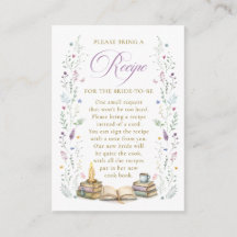 Book themed Bridal Shower Recipe Request