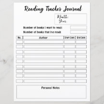 Book Tracker Planner Reading Journal Neutral