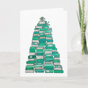 Book Tree Christmas Card