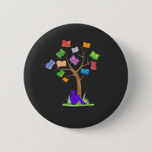 Book Tree- Library 6 Cm Round Badge
