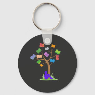 Book Tree- Library  Key Ring
