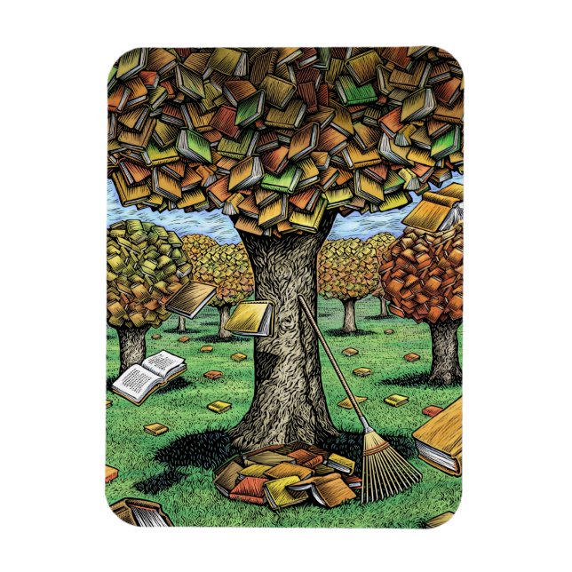 Book Tree magnet (Vertical)