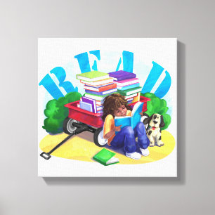 Book Wagon Canvas Print