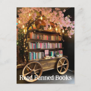 Book Wagon Read Banned Books Postcard