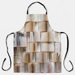 Book wall books wall decorative apron