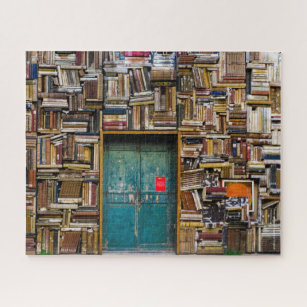 Book wall, jigsaw puzzle