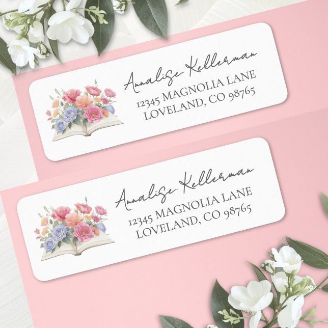 Book Watercolor Floral Bridal Shower (Book Watercolor Floral Bridal Shower label )