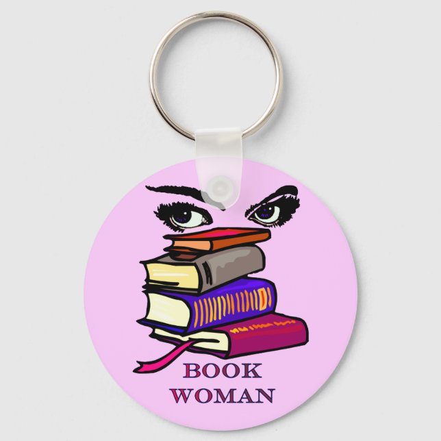 Book Woman Keychain (Front)