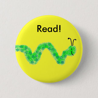 Book Worm 6 Cm Round Badge