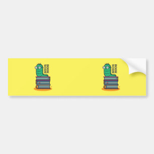 Book Worm Bumper Sticker