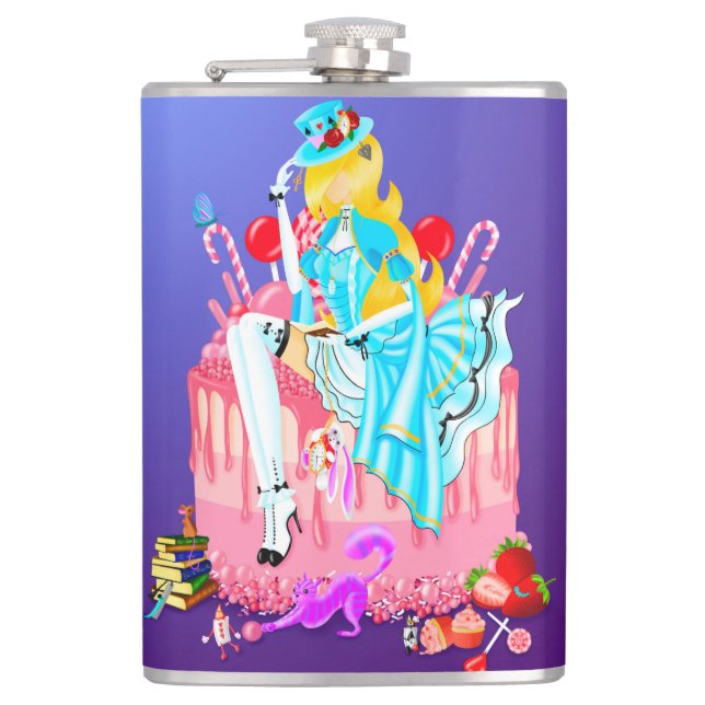 Book Worm Hip Flask (Front)