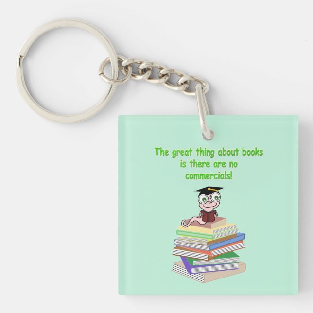 Book Worm Key Ring (Front)