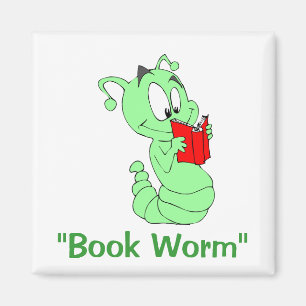 "Book Worm" Magnet