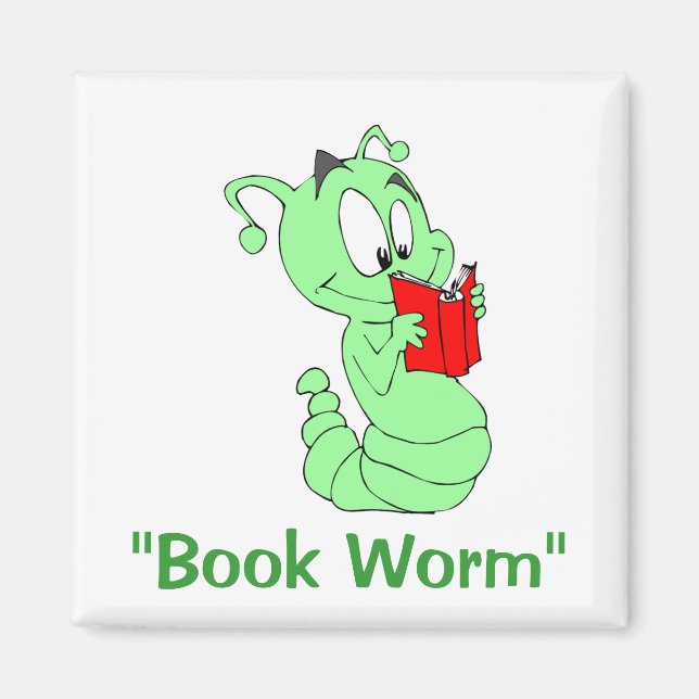 "Book Worm" Magnet (Front)