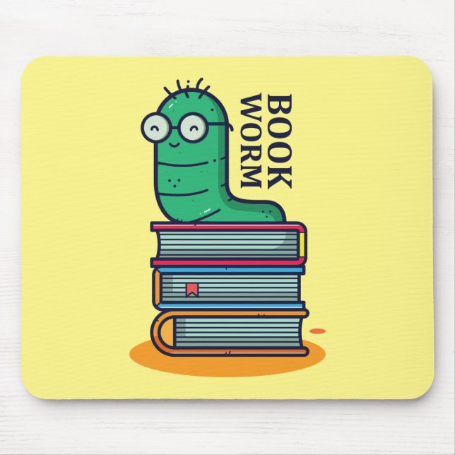 book worm mouse mat (Front)
