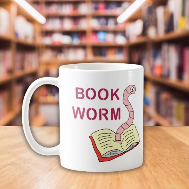 Book worm mug readers drinking cup (Creator Uploaded)