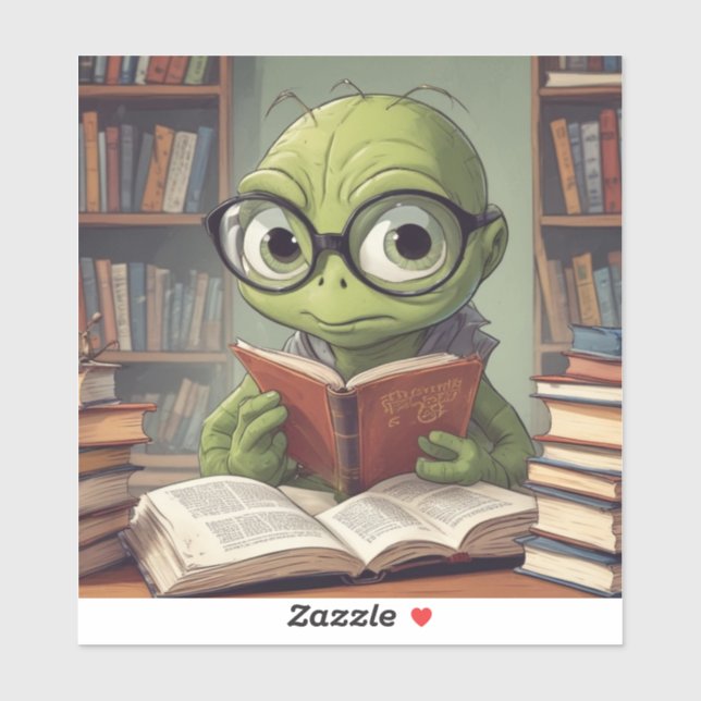 Book Worm Sticker (Sheet)