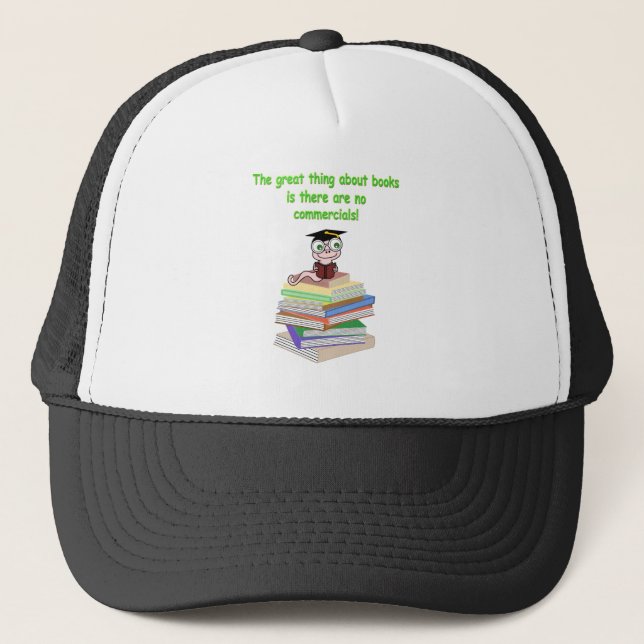 Book Worm Trucker Hat (Front)