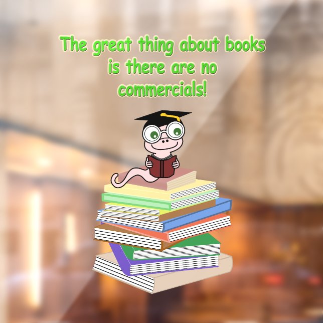 Book Worm Window Cling (Sheet 2)