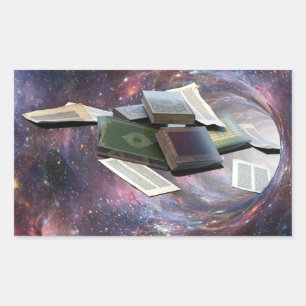 Book Wormhole Rectangular Sticker