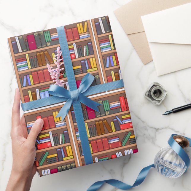 Book Wrapping Paper, Library Reader Gift Wrap (Gifting)
