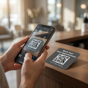 Book Your Next Appointment QR Code Custom Business Square Sticker
