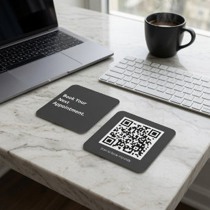 Book Your Next Appointment QR Code Square Business Card