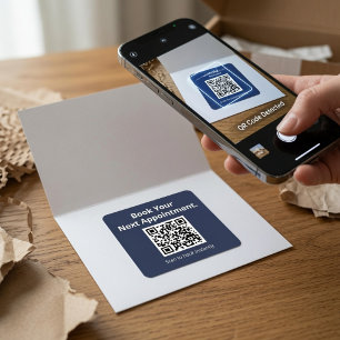 Book Your Next Appointment QR Code Square Sticker