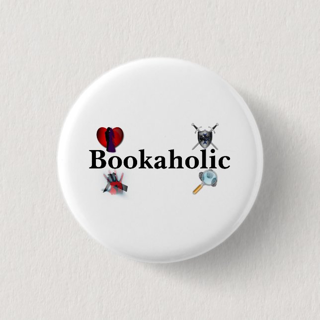 Bookaholic Button (Front)