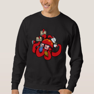 Bookaholic Librarian Reading Octopus Coffee And Bo Sweatshirt