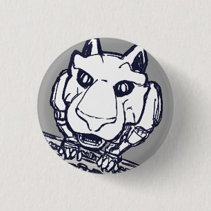 Bookcase robot cat button