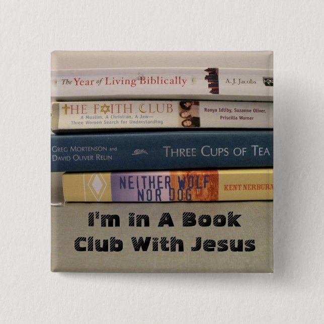bookclub 15 cm square badge (Front)