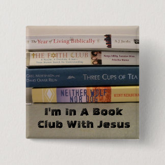 bookclub 15 cm square badge