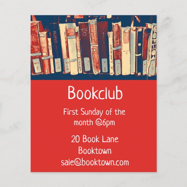 Bookclub group book session flyer (Front)