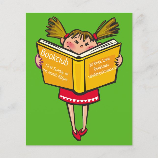 Bookclub group book session flyer (Front)