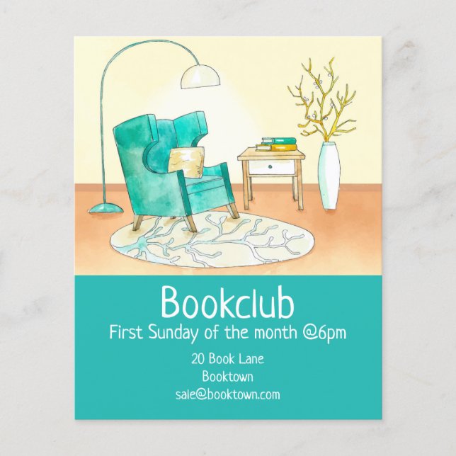 Bookclub group book session flyer (Front)