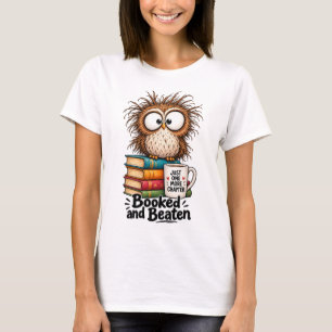 Booked and Busy Cute Funny Reading Owl T-Shirt