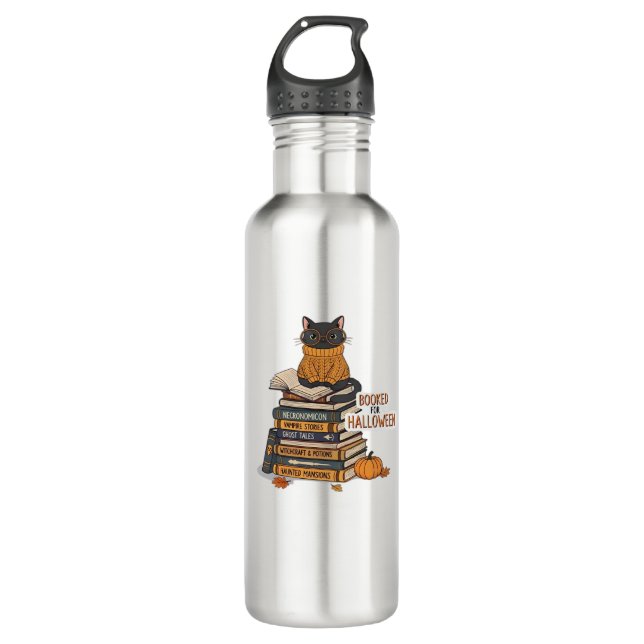 Booked For Halloween Cat Lover Classic T-Shirt 710 Ml Water Bottle (Front)