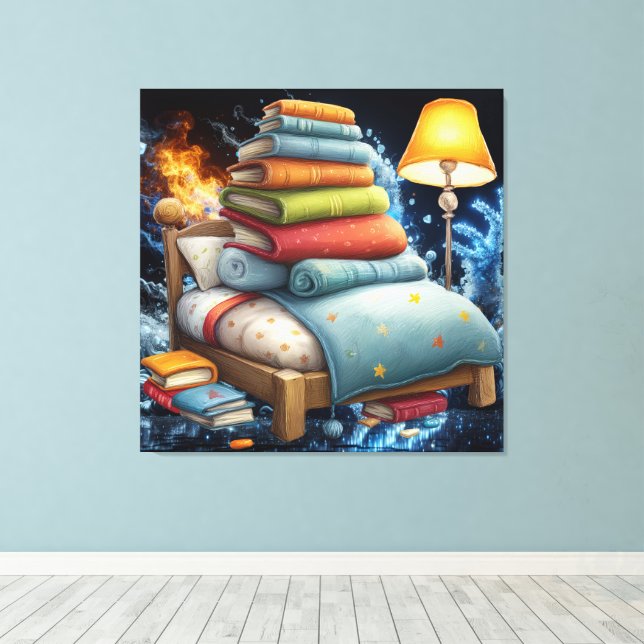 Booked for the Night Canvas Print (Insitu(Wood Floor))