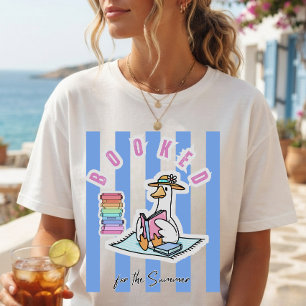 Booked for the Summer Duck Reading Book Lover T-Shirt